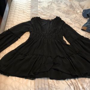 Black flared Arm dress